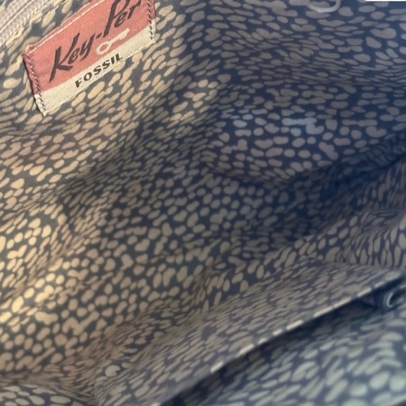 Fossil Women's Crossbody Bag with Floral Pattern - Blue and Brown - Picture 5 of 5